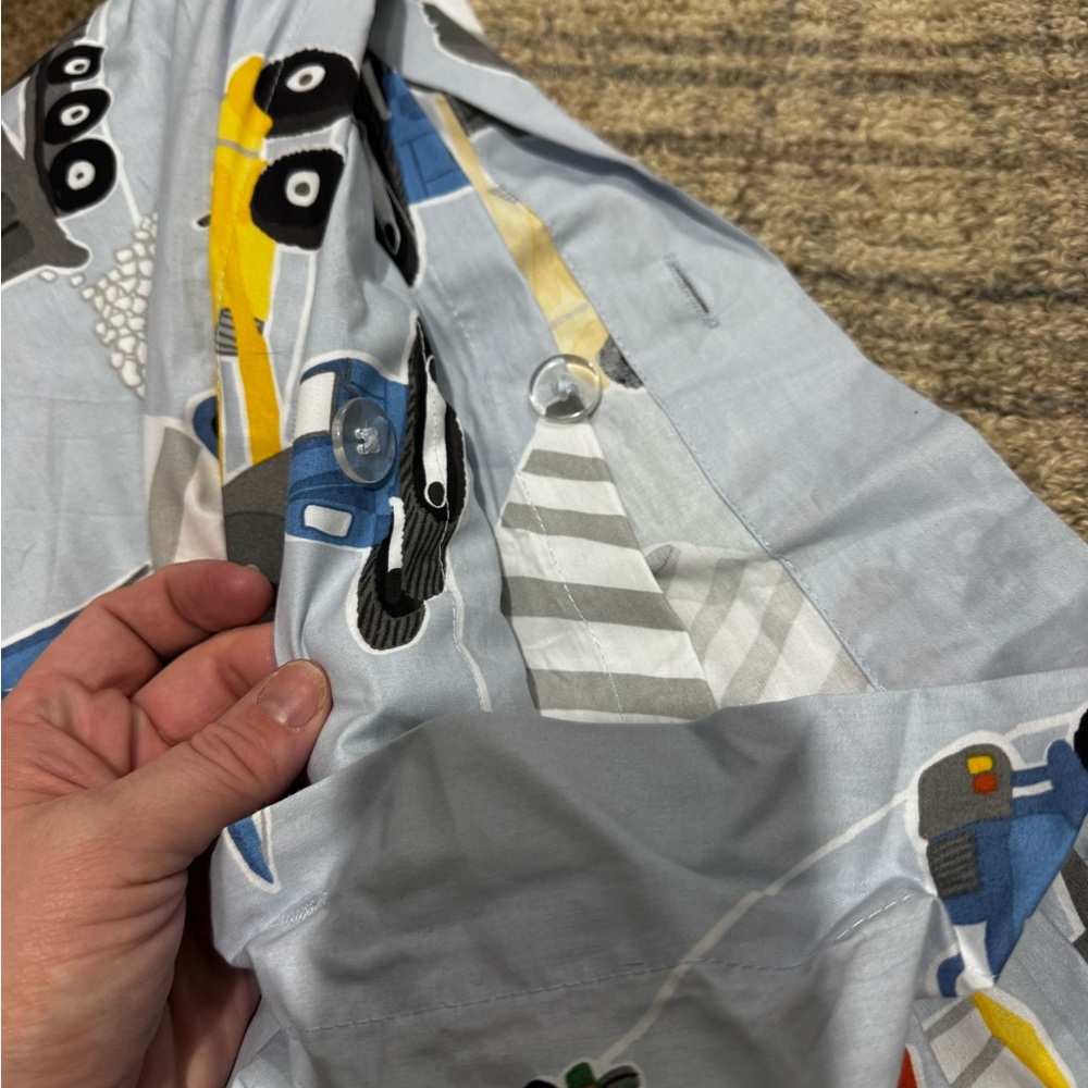 Pottery Barn Construction Vehicle Twin Duvet Set - Picture 3 of 3
